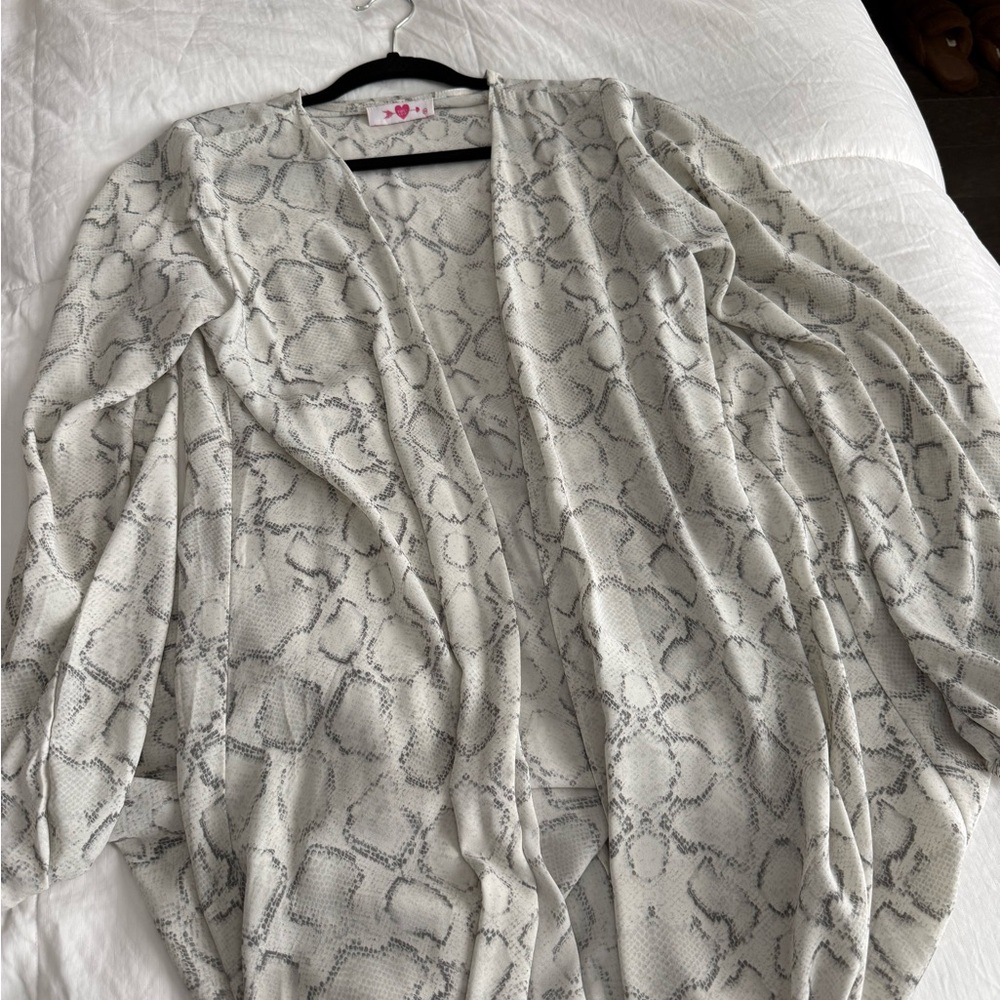 Buddy Love Gray Snake Print Top
